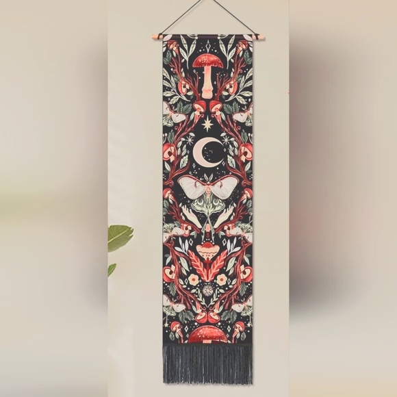 Witchy mushroom wall hanging with tassels ✨️🍄 - Picture 1 of 5
